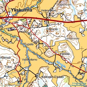 Alhojoki sijaitsee kunnan itäosissa Härkätien tuntumassa. Asutusta on ollut jo kivikaudelta.