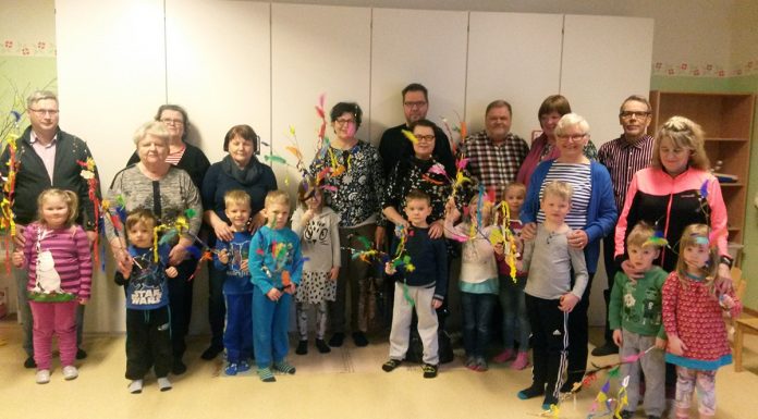 Lemun Lounatuulen päiväkotilaiset pääsiäistunnelmissa