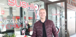 Sushiherkut maistuvat myös piknikillä