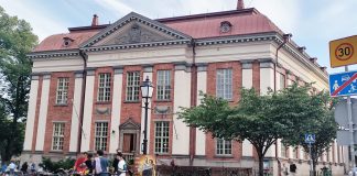 Svenska veckan -tapahtumat juhlistavat ruotsin kieltä ja kulttuuria Turun pääkirjaston vanha kirjastotalo.
