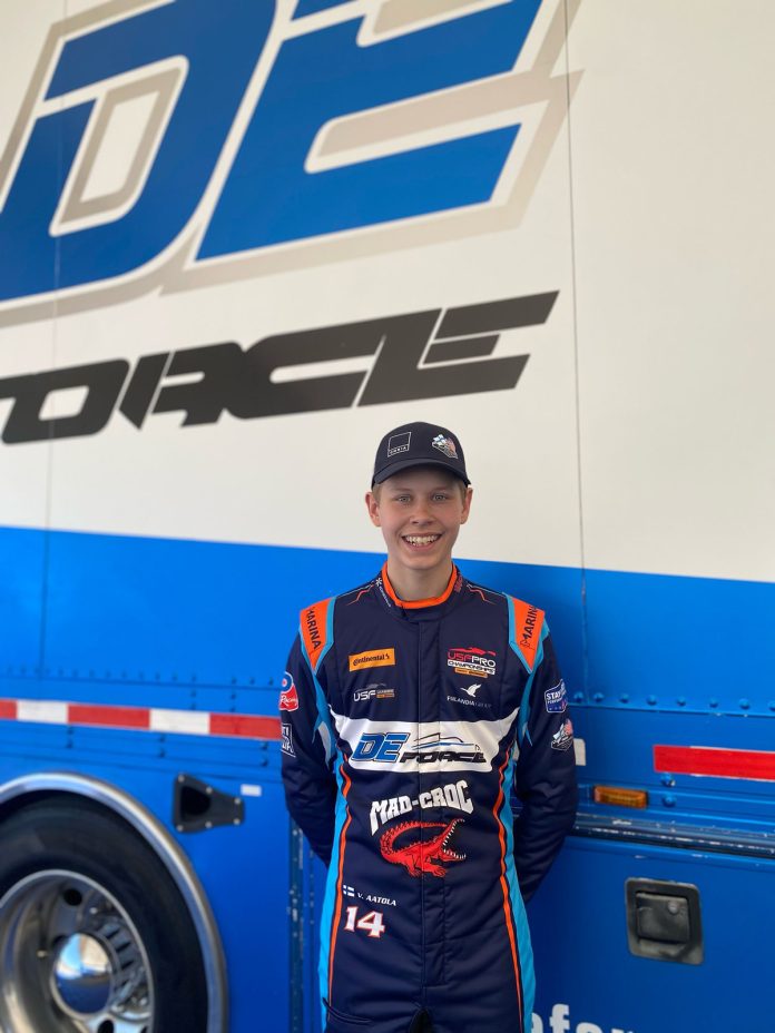 Vilho Aatola DEForce Racing -tiimissä. Kuva: Tommi Aatola.