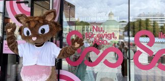 Turun päivänä opetetaan Förrille påkkaruotsia Förri. Kuva: Turku Center.