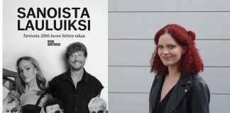 Maskulaiselta Janita Virtaselta Sanoista lauluiksi -teos Kesällä 2025 ilmestynyt Sanoista lauluiksi (Book Brothers) -kirja tarjoaa ainutlaatuisen näkökulman lauluntekemisen maailmaan Janita Virtasen haastattelemien artistien kautta. Kannen suunnittelu: Elina Äärelä. Kuva: Book Brothers.