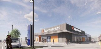 Mynämäki saa uuden K-Supermarketin K-Supermarket Mynämäki havainnekuvassa.