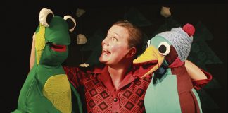 Kaarina on kulttuurimenoja kukkurallaan Lapsen oikeuksien viikolla Kaarinassa päästään Teatteri Soiva Sammakon matkassa tutustumaan Soivan Sammakon joulu -esitykseen. Kuva: Teatteri Soiva Sammakko.