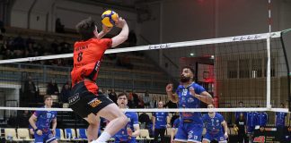 Akaa haki helpot pisteet Loimulta Raision Loimun vastustajaksi sunnuntai-illan peliin asettui Akaa-Volley. Kuva: Hannu Tuominen.