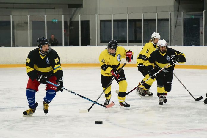 TPS Juniorijääkiekko ry käynnistää näkövammaiskiekon ryhmän, johon voi ilmoittautua koko kevään ajan. Ensimmäinen harjoituskerta Paraisten jäähallissa on 18.1. Kuva: TPS Juniorijääkiekko ry.