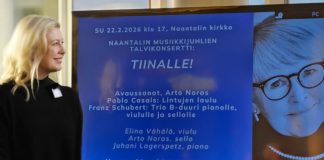 Talvikonsertti soi Tiina Tunturin muistoksi Naantalissa Naantalin Musiikkijuhlien Talvikonsertti soi Tiina Tunturin kunniaksi.