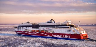 Viking Grace palasi telakalta liikenteeseen Viking Grace. Kuva: Viking Line.