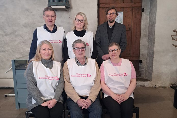 Yhteisvastuukerays_ohjausryhma_2026_Raisio_web Yhteisvastuukeräys toteutetaan vapaaehtoisvoimin Raision seurakunnassa. Kuva: Yhteisvastuukeräyksen ohjausryhmä / Raision seurakunta.