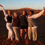 Au pairit Sabina, Rebecca, Helin ja Kiara.