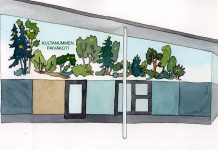 Kultaiset oravat vilistävät Kultanummen päiväkotiin Kultaiset oravat. Havainnekuva: Pive Toivonen.