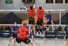 Raision Loimu lopetti kauden ilmiliekeissä Raision Loimu kohtasi Lempo-Volleyn viidennessä ja viimeisessä karsintasarjan ottelussa 21. huhtikuuta voitokkain tuloksin. Kuva: Hannu Tuominen.