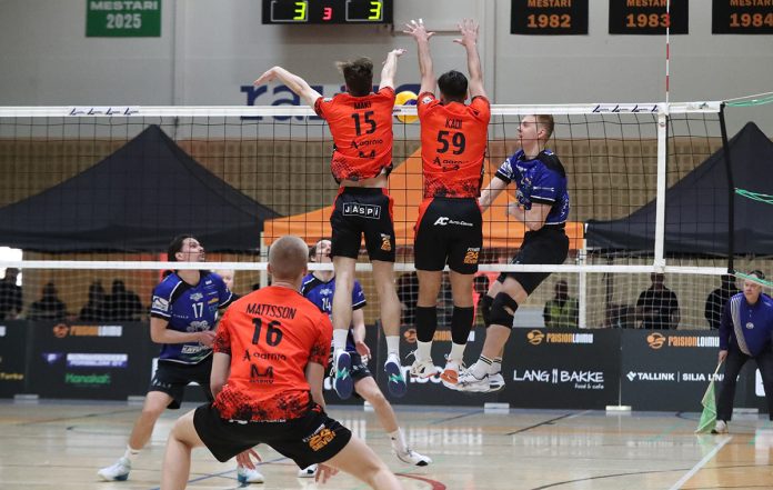 Raision Loimu kohtasi Lempo-Volleyn viidennessä ja viimeisessä karsintasarjan ottelussa 21. huhtikuuta voitokkain tuloksin. Kuva: Hannu Tuominen.