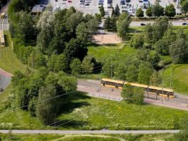 Turun kaupunginhallitus esittää toukokuussa kokoontuvalle valtuustolle raitiotien rakentamista Turun Jaaninoja. Kuva: Turun Raitiotieallianssi.