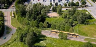 Turun kaupunginhallitus esittää toukokuussa kokoontuvalle valtuustolle raitiotien rakentamista Turun Jaaninoja. Kuva: Turun Raitiotieallianssi.