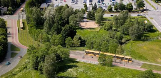 Turun kaupunginhallitus esittää toukokuussa kokoontuvalle valtuustolle raitiotien rakentamista Turun Jaaninoja. Kuva: Turun Raitiotieallianssi.