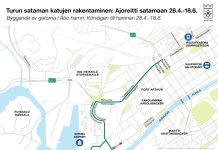 Liikenne Turun keskustasta satamaan ohjataan kiertoreitille