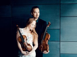 Liedossa perinteinen kamarimusiikkifestivaali Jousiduo-Kleio – Linnea Hurttia ja Ivan Podyachev. Kuva: © Andrej Grilc.