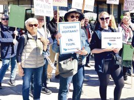 Yhteinen marssi ikäystävyydelle Turun Seudun Omaishoitajat ry oli mukana Turun Rollaattorimarssilla 8. toukokuuta.