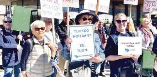 Yhteinen marssi ikäystävyydelle Turun Seudun Omaishoitajat ry oli mukana Turun Rollaattorimarssilla 8. toukokuuta.