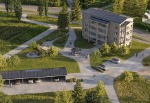 Hirsikerrostalo alkaa nousta Paraisten keskustaan