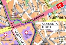 Helsinginkadun tunneli suljetaan liikenteeltä ensi viikon alussa Turun yliopistollisen keskussairaalan lähellä sijaitseva Helsinginkadun tunneli on suljettu liikenteeltä 21.–22.9. Oheisessa kartassa näkyy kiertotieosuus. Kuva: Turun liikennekeskus.