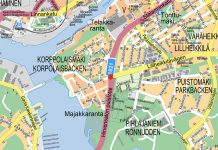 Hirvensalon puistotien ja Vähäheikkiläntien risteysalueella kaivuu- ja maatöitä Hirvensalon puistotien ja Vähäheikkiläntien risteykseen on rakennettu työnaikainen liikenneympyrä. Kuva: Turun liikennekeskus.