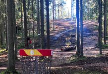 Liedon frisbeegolfrata nousi kävijämäärältään maakunnan suosituimmaksi Liedon frisbeegolfrata nousi Varsinais-Suomen suosituimpien joukkoon – yli 4.000 kierrosta kuukaudessa. Kuva: Liedon kaupunki.